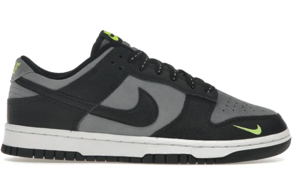 Nike Dunk Low Black Cool Grey Volt Mini Swoosh