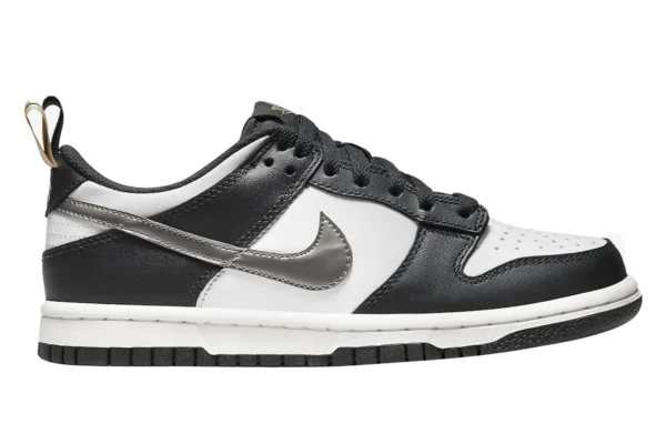 Nike Dunk Low Black White Metallic (GS)
