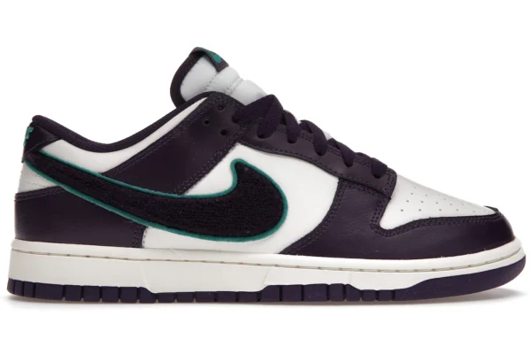 Nike Dunk Low Chenille Swoosh Sail Grand Purple