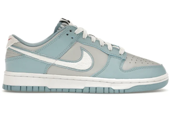 Nike Dunk Low Retro Fleece Swoosh Worn Blue