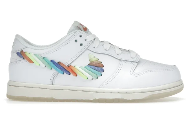 Nike Dunk Low SE Rainbow Lace Swoosh White (PS)