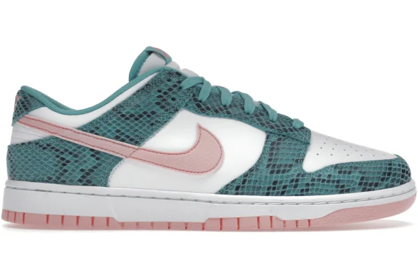 Nike Dunk Low Snakeskin Washed Teal Bleached Coral