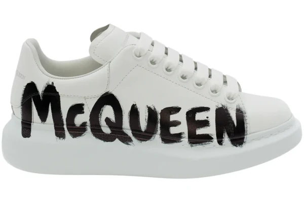 Alexander McQueen Oversized Graffiti White Black
