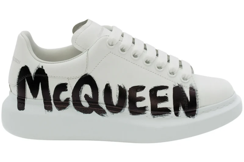 Alexander McQueen Oversized Graffiti White Black