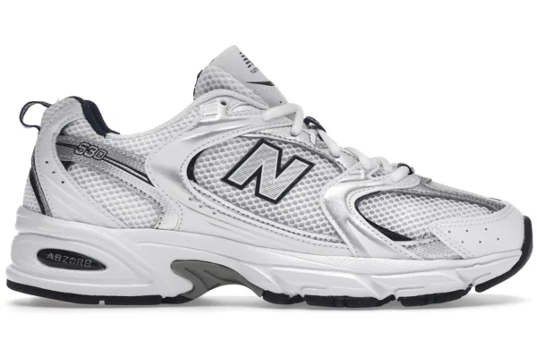 New Balance 530 White Silver Navy