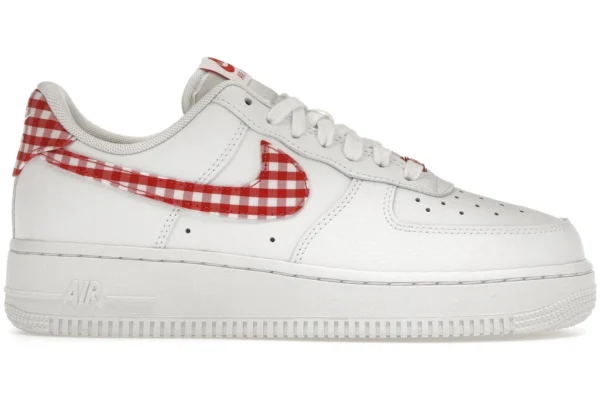 Nike Air Force 1 Low '07 Essential White Mystic Red Gingham (Women's)