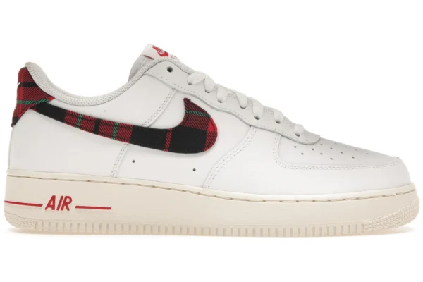 Nike Air Force 1 Low '07 LV8 Tartan Plaid White University Red
