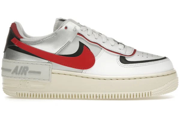 Nike Air Force 1 Low Shadow White Silver Gym Red (Women's)