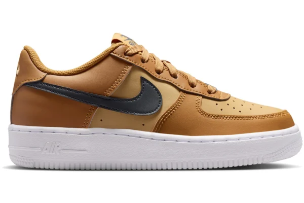Nike Air Force 1 Low Wheat Club Gold White Anthracite (GS)