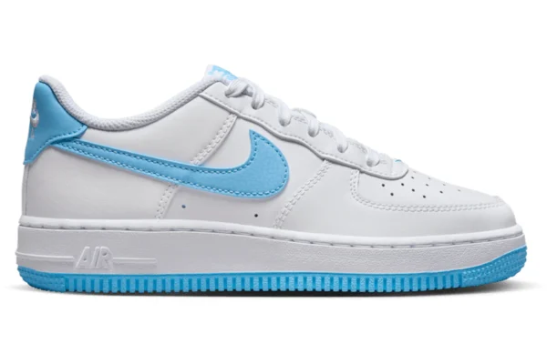 Nike Air Force 1 Low White Aquarius Blue (GS)