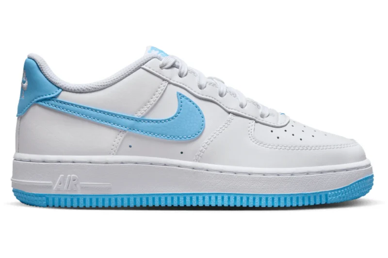 Nike Air Force 1 Low White Aquarius Blue (GS)