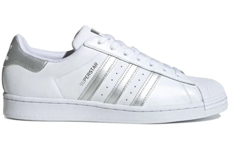adidas Superstar White Silver Metallic